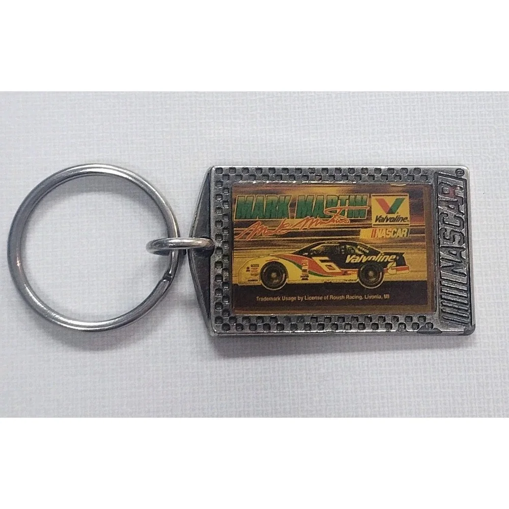Vintage Mark Martin #6 Nascar Racing Keychain Wincraft Racing Valvoline Racing